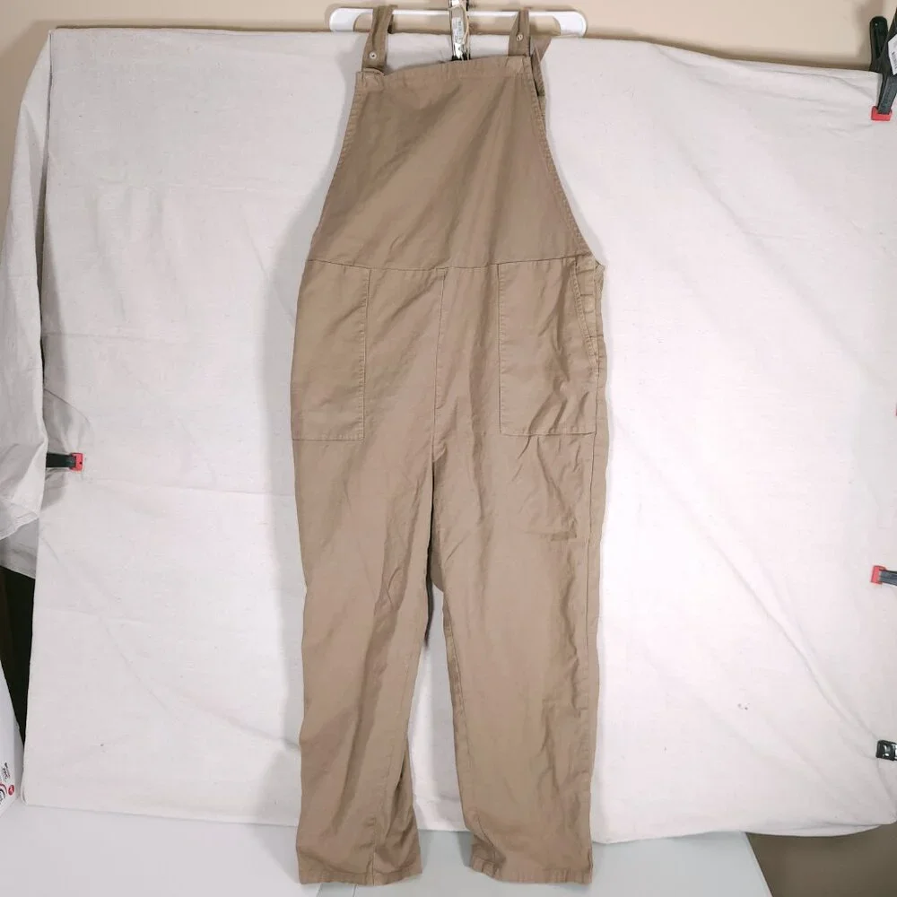 Eileen Fisher Womens Organic Cotton Hemp Overalls XL Utility Minimalist - Picture 2 of 16